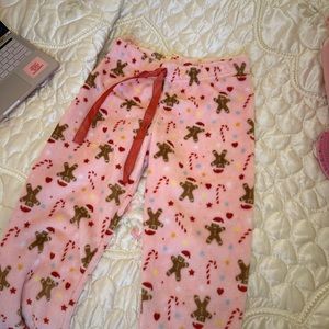 Pink Gingerbread Fleece Pants